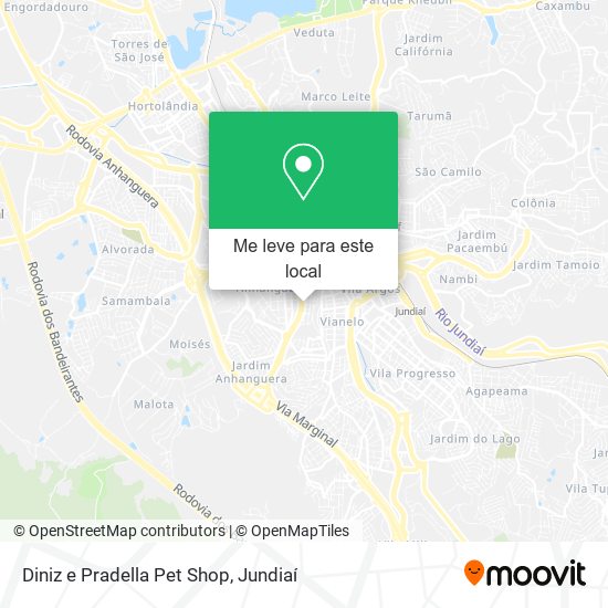Diniz e Pradella Pet Shop mapa