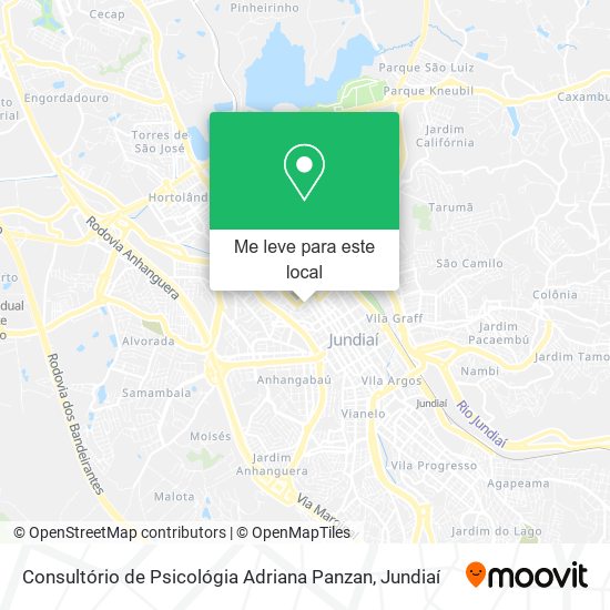 Consultório de Psicológia Adriana Panzan mapa