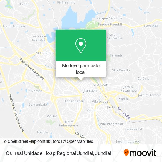 Os Irssl Unidade Hosp Regional Jundiai mapa