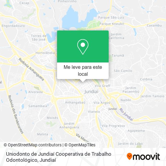 Uniodonto de Jundiaí Cooperativa de Trabalho Odontológico mapa