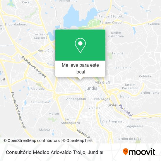 Consultório Médico Ariovaldo Troijo mapa