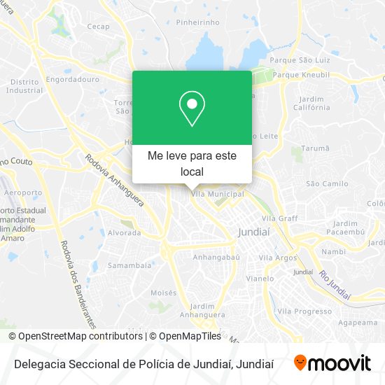 Delegacia Seccional de Polícia de Jundiaí mapa