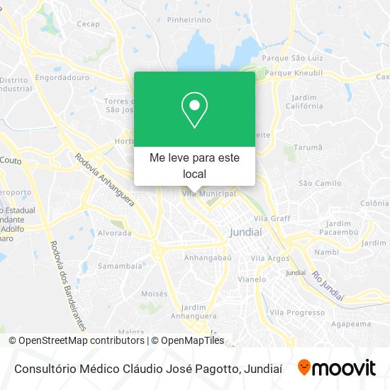 Consultório Médico Cláudio José Pagotto mapa