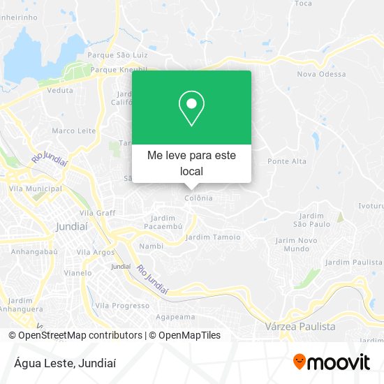 Água Leste mapa