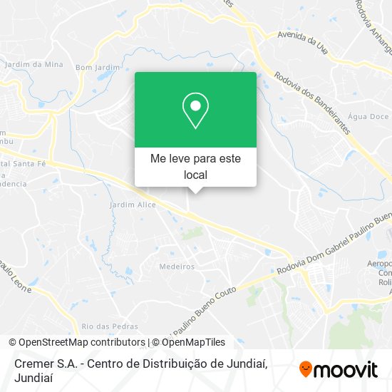 Cremer S.A. - Centro de Distribuição de Jundiaí mapa