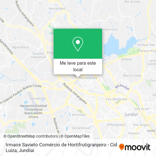Irmaos Savieto Comércio de Hortifrutigranjeiro - Cid Luiza mapa