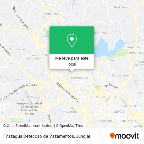 Vazágua Detecção de Vazamentos mapa