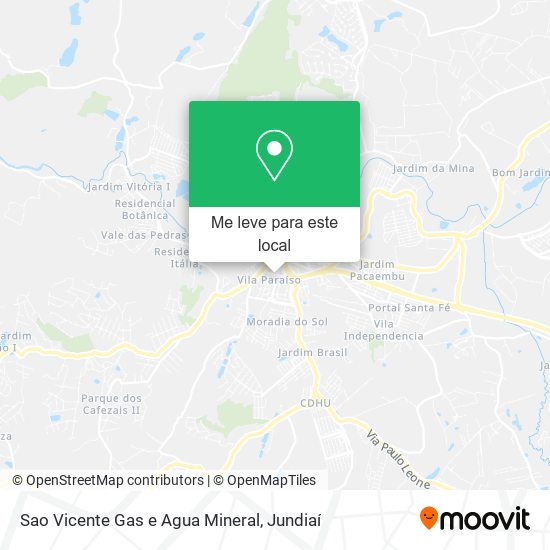Sao Vicente Gas e Agua Mineral mapa