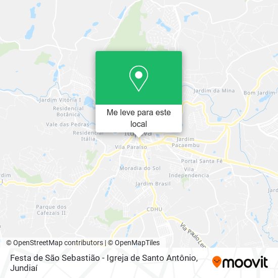 Festa de São Sebastião - Igreja de Santo Antônio mapa