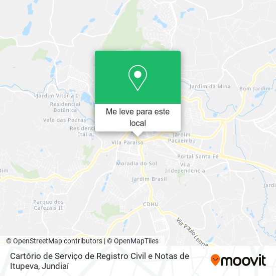 Cartório de Serviço de Registro Civil e Notas de Itupeva mapa