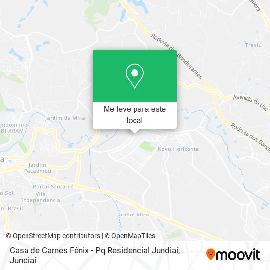 Casa de Carnes Fênix - Pq Residencial Jundiaí mapa