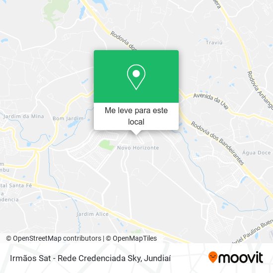 Irmãos Sat - Rede Credenciada Sky mapa