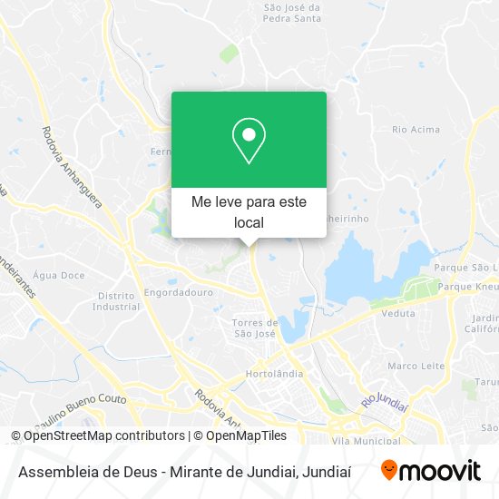 Assembleia de Deus - Mirante de Jundiai mapa