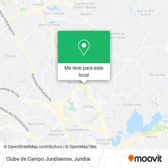 Clube de Campo Jundiaense mapa