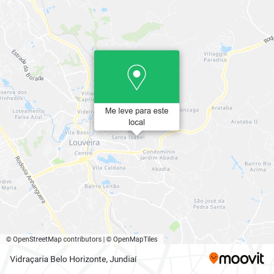 Vidraçaria Belo Horizonte mapa