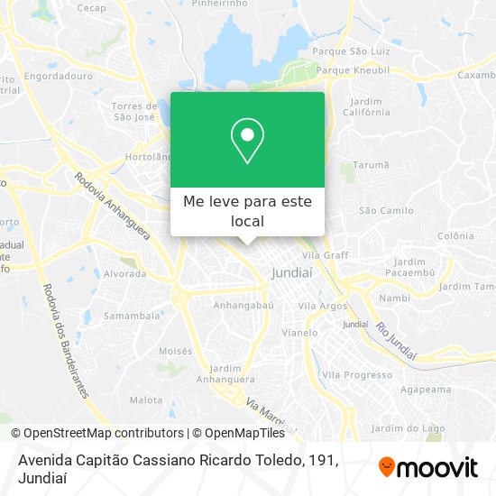 Avenida Capitão Cassiano Ricardo Toledo, 191 mapa