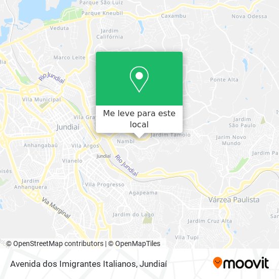 Avenida dos Imigrantes Italianos mapa