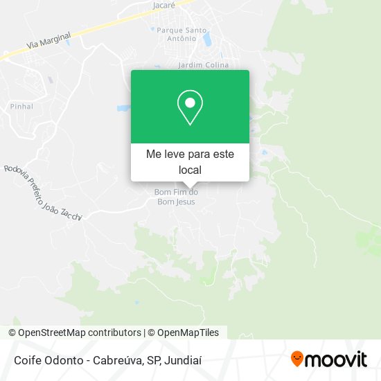 Coife Odonto - Cabreúva, SP mapa