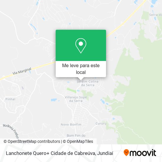 Lanchonete Quero+ Cidade de Cabreúva mapa