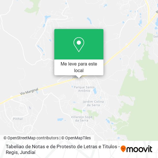 Tabeliao de Notas e de Protesto de Letras e Titulos - Regis mapa