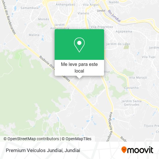 Premium Veículos Jundiaí mapa
