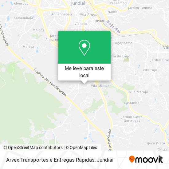 Arvex Transportes e Entregas Rapidas mapa