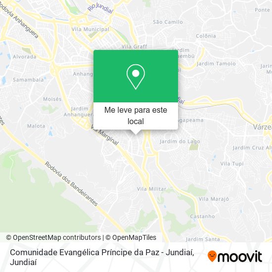 Comunidade Evangélica Príncipe da Paz - Jundiaí mapa