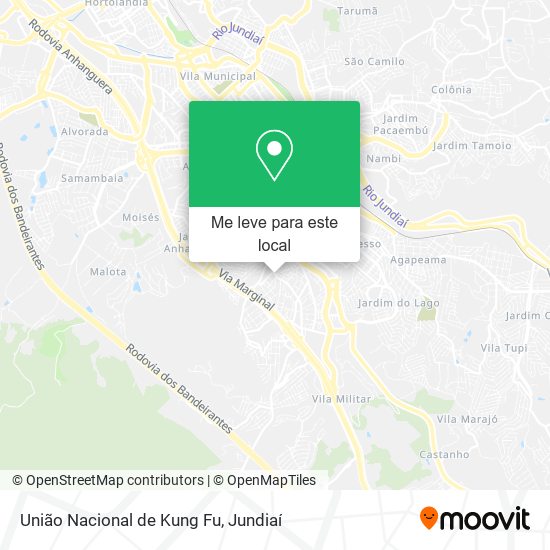 União Nacional de Kung Fu mapa