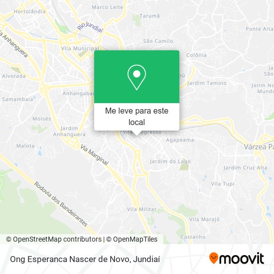 Ong Esperanca Nascer de Novo mapa