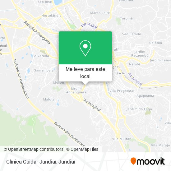 Clínica Cuidar Jundiaí mapa
