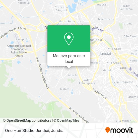 One Hair Studio Jundiaí mapa