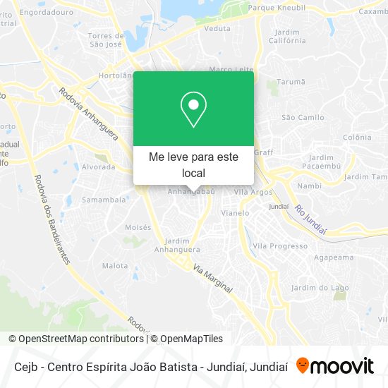 Cejb - Centro Espírita João Batista - Jundiaí mapa