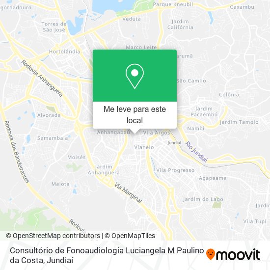 Consultório de Fonoaudiologia Luciangela M Paulino da Costa mapa