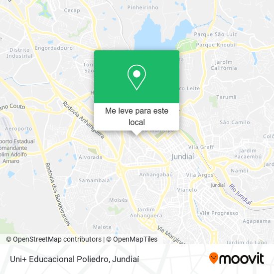 Uni+ Educacional Poliedro mapa