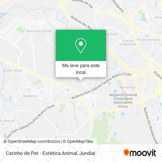 Carinho de Pet - Estética Animal mapa