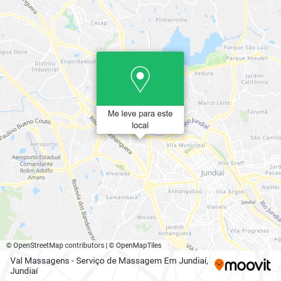 Val Massagens - Serviço de Massagem Em Jundiaí mapa