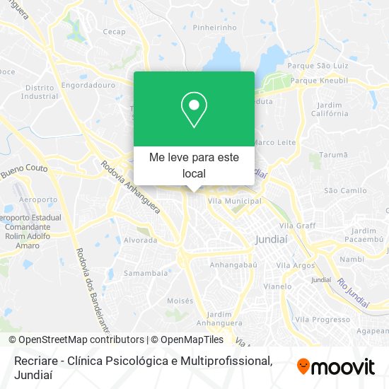 Recriare - Clínica Psicológica e Multiprofissional mapa