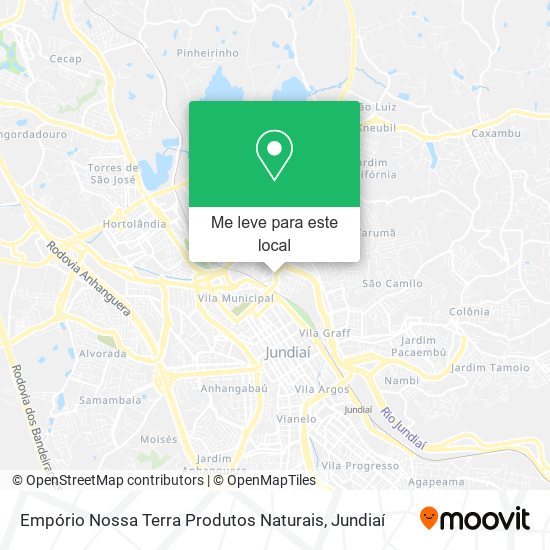 Empório Nossa Terra Produtos Naturais mapa