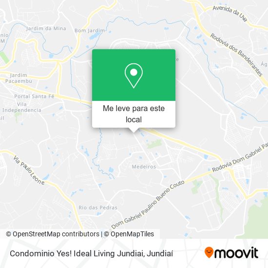 Condominio Yes! Ideal Living Jundiai mapa