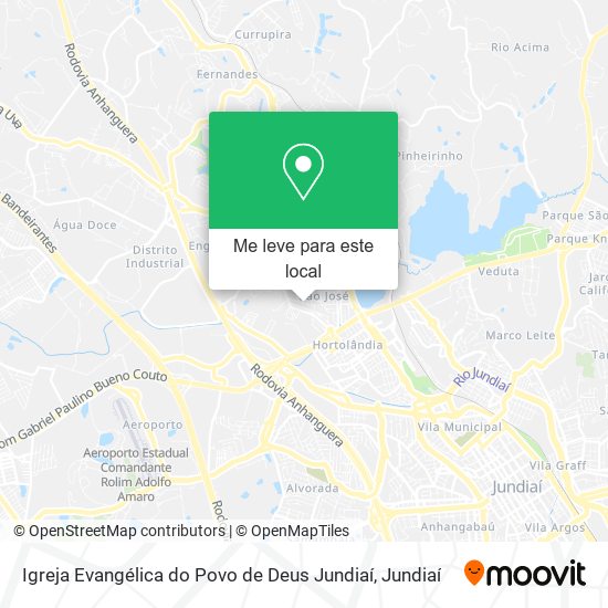 Igreja Evangélica do Povo de Deus Jundiaí mapa