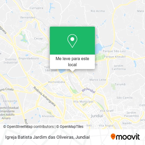 Igreja Batista Jardim das Oliveiras mapa