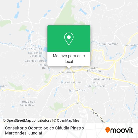 Consultório Odontológico Cláudia Pinatto Marcondes mapa