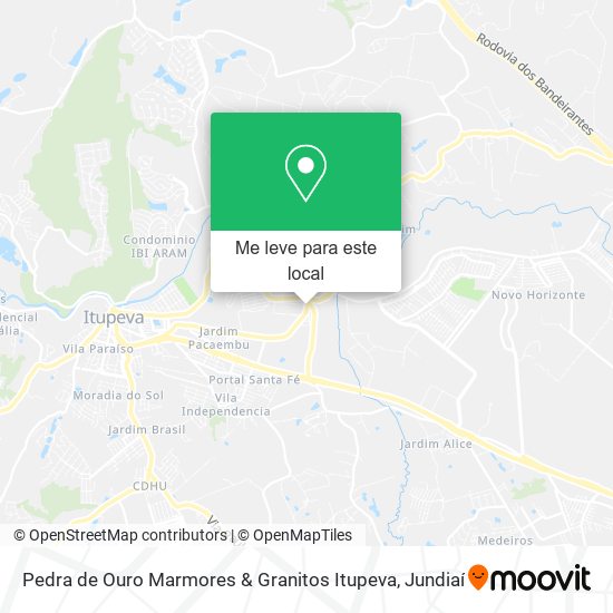 Pedra de Ouro Marmores & Granitos Itupeva mapa