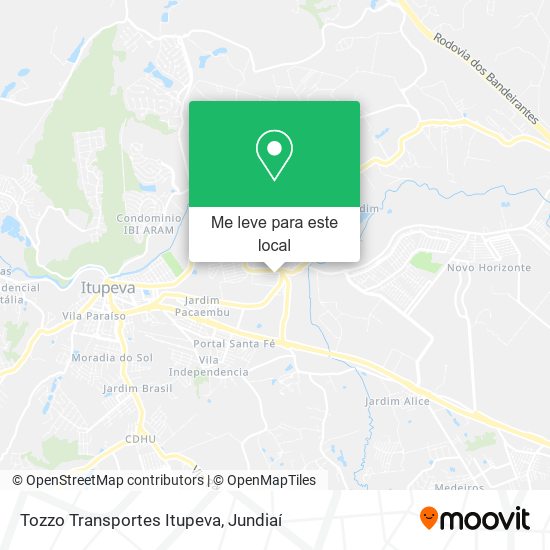 Tozzo Transportes Itupeva mapa