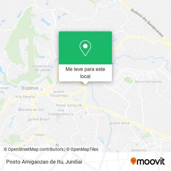 Posto Amigaozao de Itu mapa