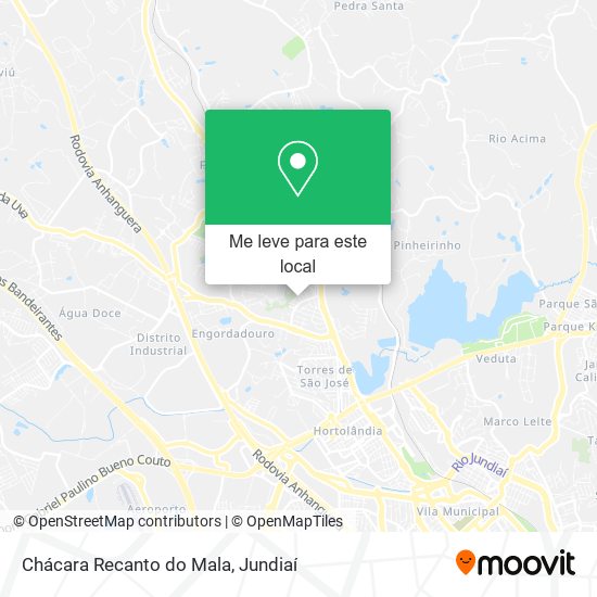 Chácara Recanto do Mala mapa
