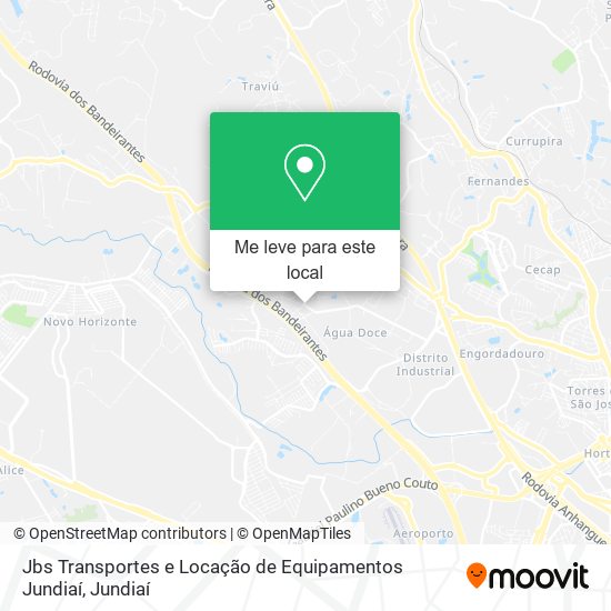 Jbs Transportes e Locação de Equipamentos Jundiaí mapa