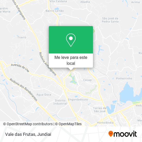 Vale das Frutas mapa