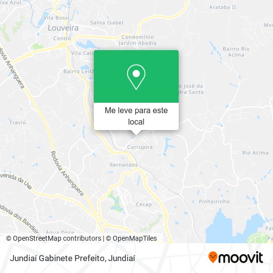 Jundiaí Gabinete Prefeito mapa