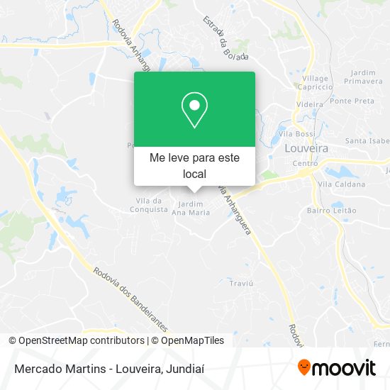 Mercado Martins - Louveira mapa